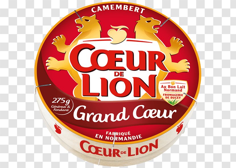 Cœur De Lion Camembert Milk Cheese Supermarket - Vegetarian Food Transparent PNG