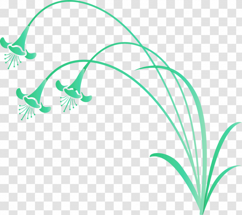 Green Leaf Line Grass Plant Transparent PNG