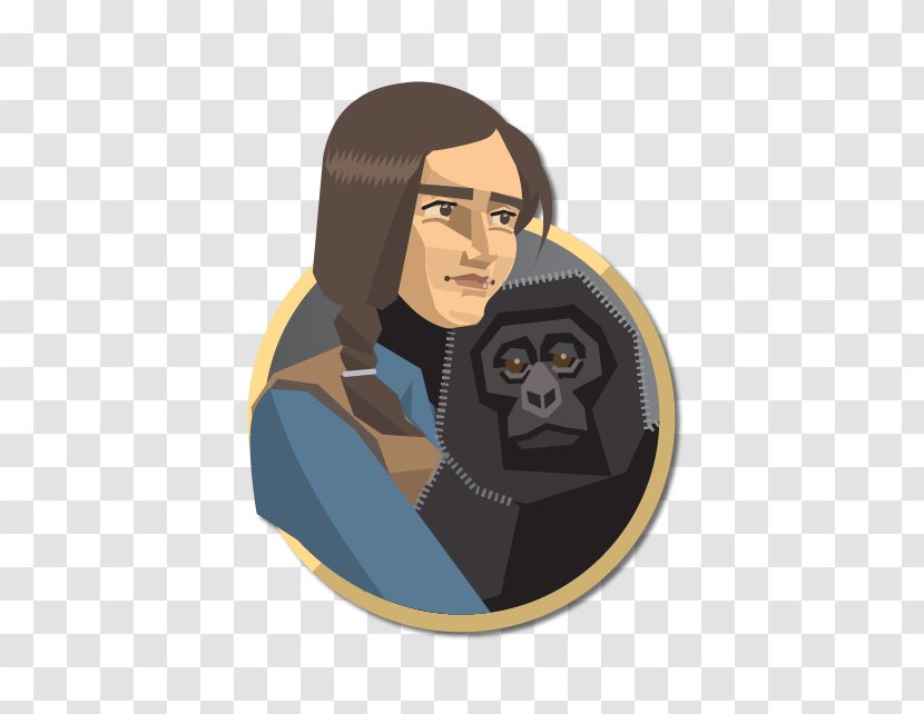 Dian Fossey Gorilla Character Cartoon - Animal Transparent PNG