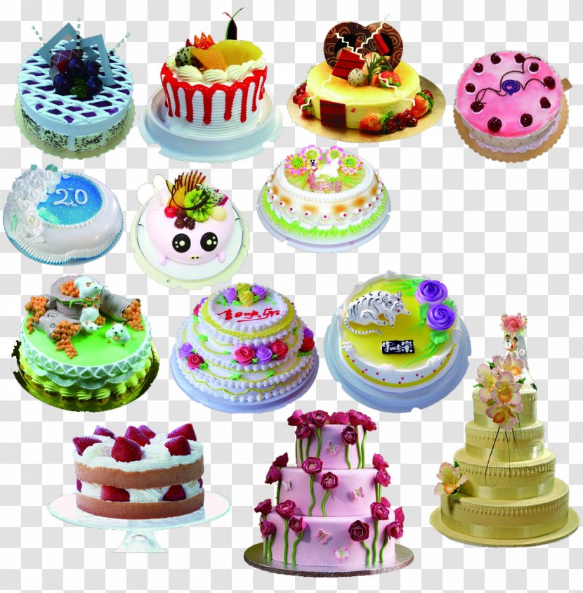 Birthday Cake Sugar Torte Decorating - Pictures Transparent PNG