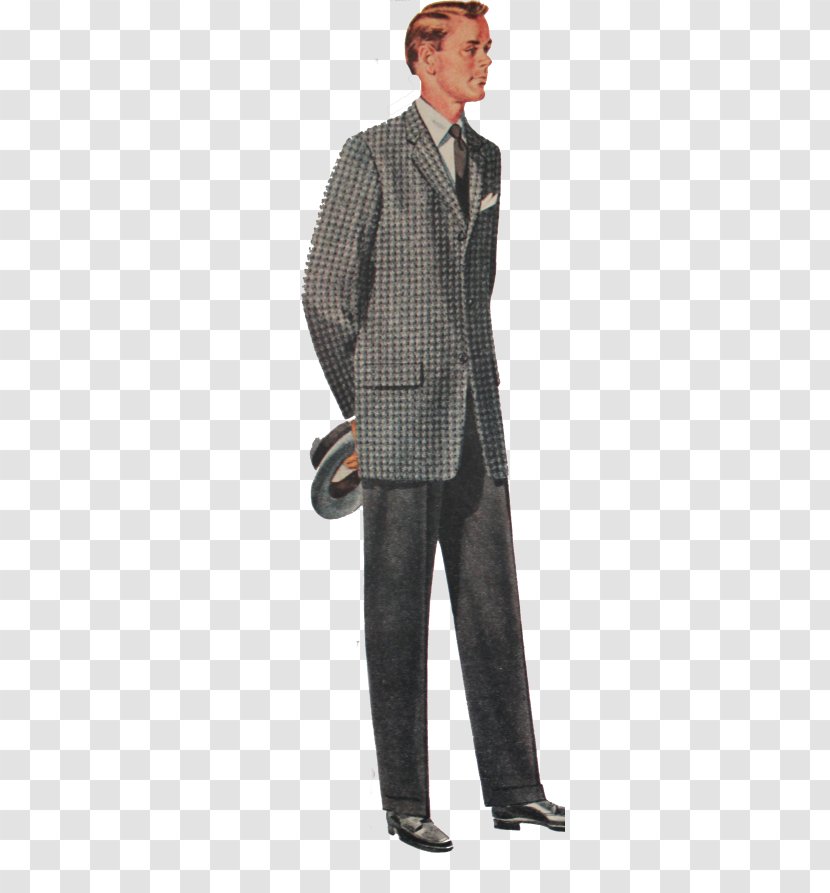 1950s Tuxedo Suit Fashion Sport Coat - Sleeve Transparent PNG
