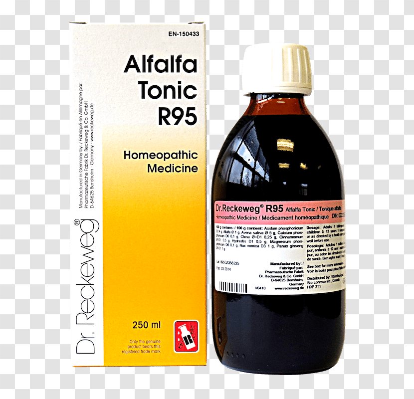 Alfalfa Pharmazeutische Fabrik Dr. Reckeweg & Co. GmbH Tonic Water Homeopathy Health - Therapy Transparent PNG