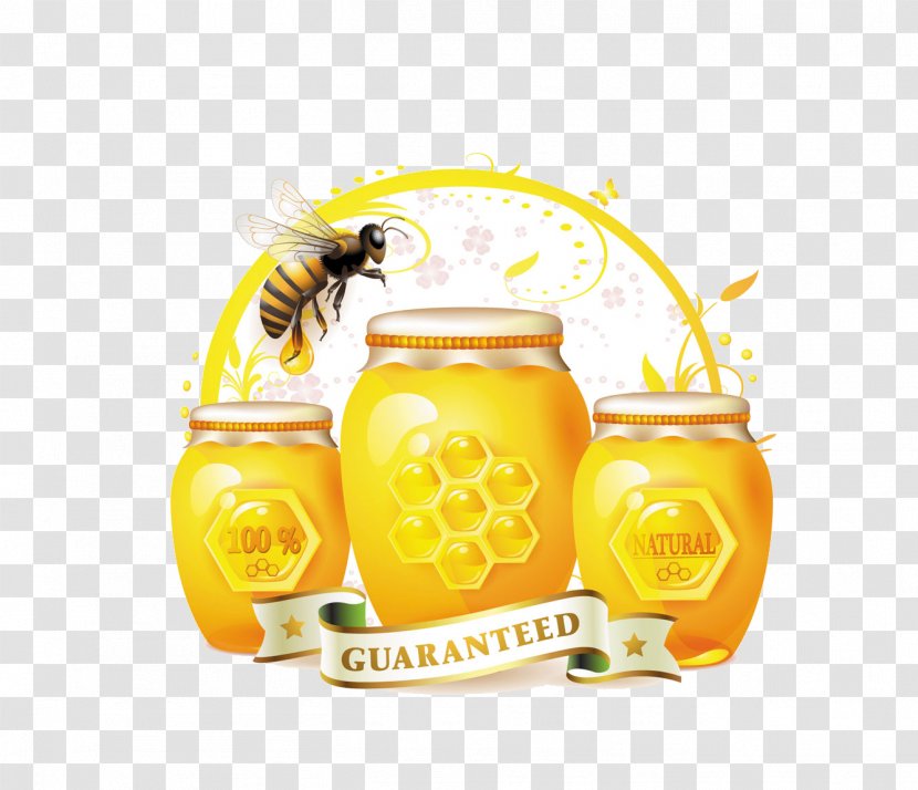 Bee Honey Royalty-free Jar Transparent PNG