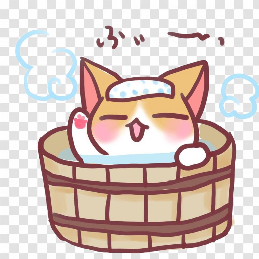 Cat Image Hot Spring Vector Graphics - Animation - Bath Time Transparent PNG