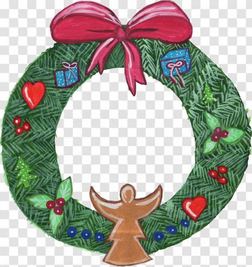 Wreath Christmas Garland Clip Art - Ornament Transparent PNG