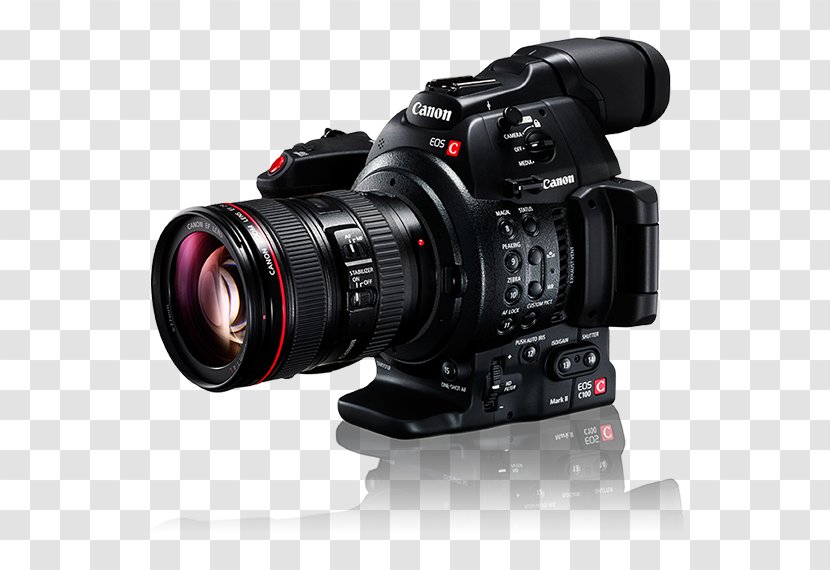 Canon EOS C100 Mark II C300 Cinema - Lens - Camera Transparent PNG