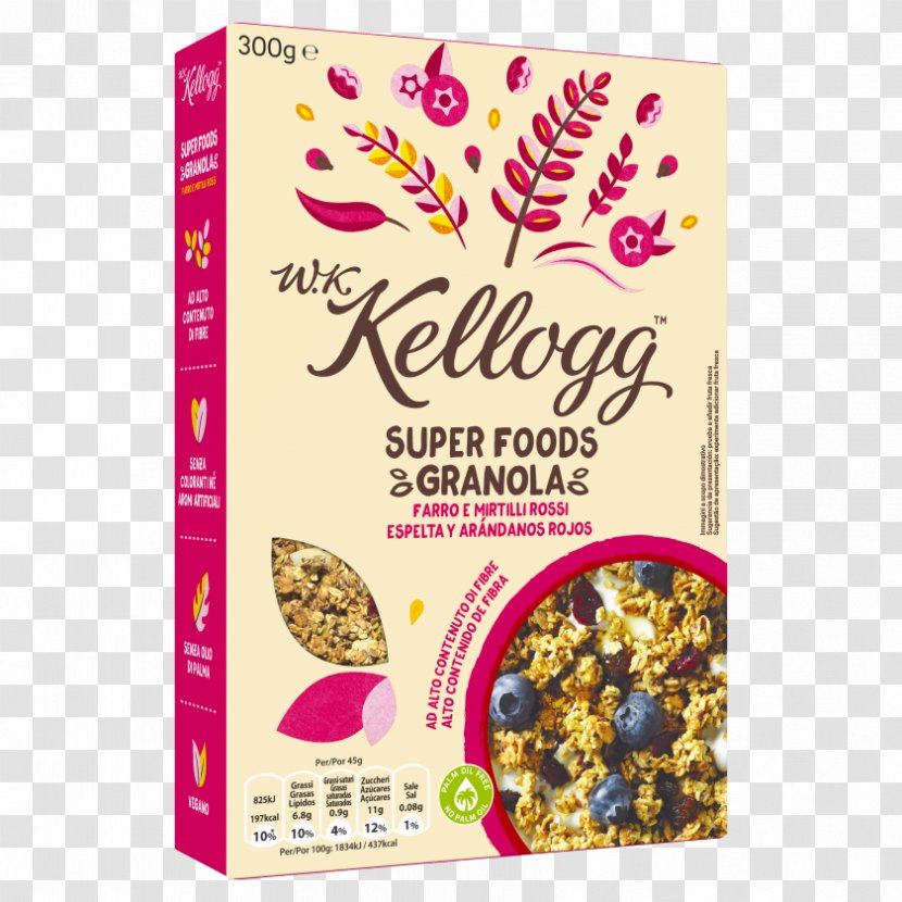 Breakfast Cereal Sultana Kellogg's Granola - Spelt - Sugar Transparent PNG