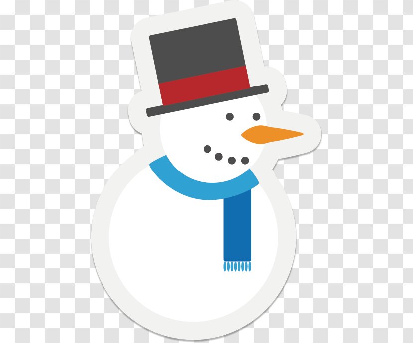 Snowman Christmas Royalty-free - Vector Stickers Transparent PNG