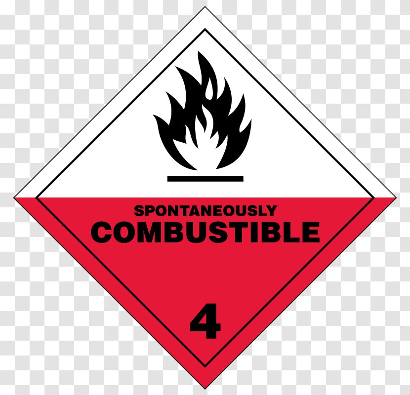 Paper Placard Combustibility And Flammability Sticker Dangerous Goods - Leaf - Triangle Transparent PNG