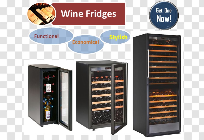 Wine Cooler Refrigerator Storage Of Racks - Home Appliance Transparent PNG