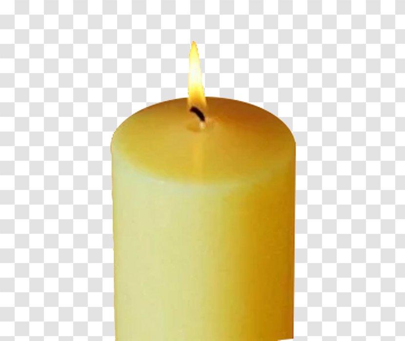 Candle Wax Yellow Cylinder - Flameless Candles - Church Free Image Transparent PNG