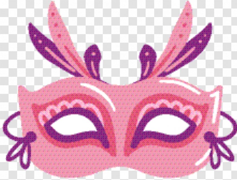 Pink Background - Masque - Wing Mardi Gras Transparent PNG