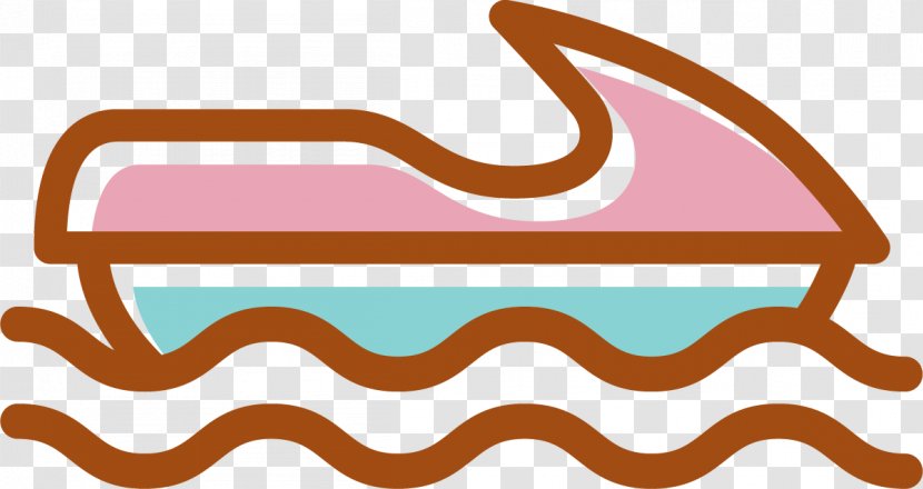 Ship Icon - Transport - Hand Painted Pink Boat Transparent PNG