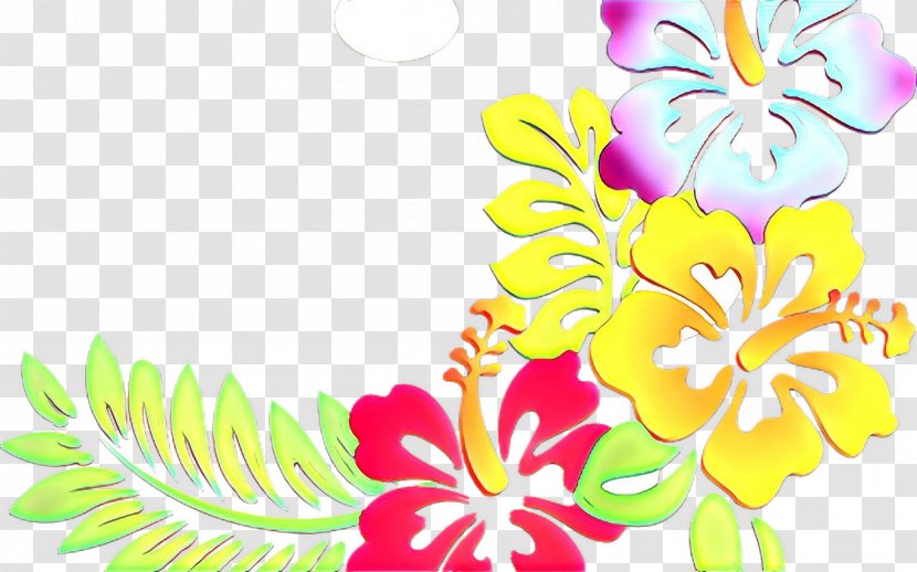 Hawaiian Hibiscus Clip Art Yellow Flower - Mallow Family Petal Transparent PNG