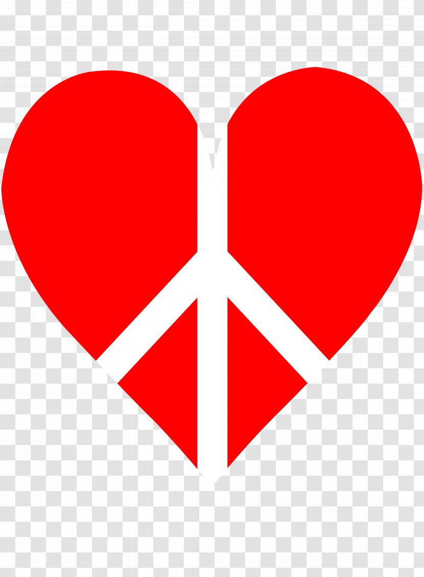 Heart Peace Symbols Clip Art - Frame - Image Of Red Transparent PNG