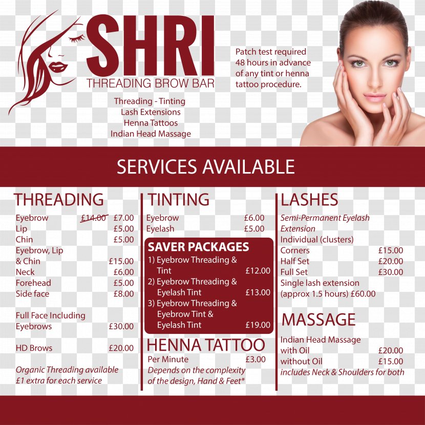 SHRI THREADING Beauty Parlour Hair Removal - Henna Night Transparent PNG