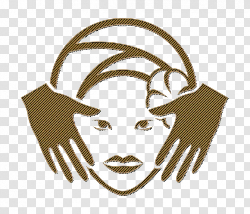 Spa Facial Treatment With Mask And Massages Icon Facial Icon People Icon Transparent PNG
