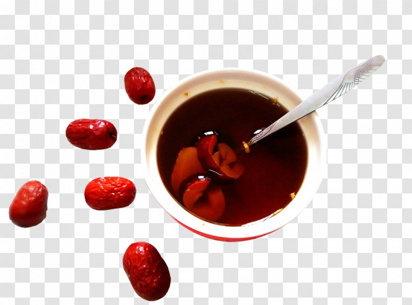 Ginger Tea Jujube Brown Sugar Drinking - Red Dates Soup Transparent PNG