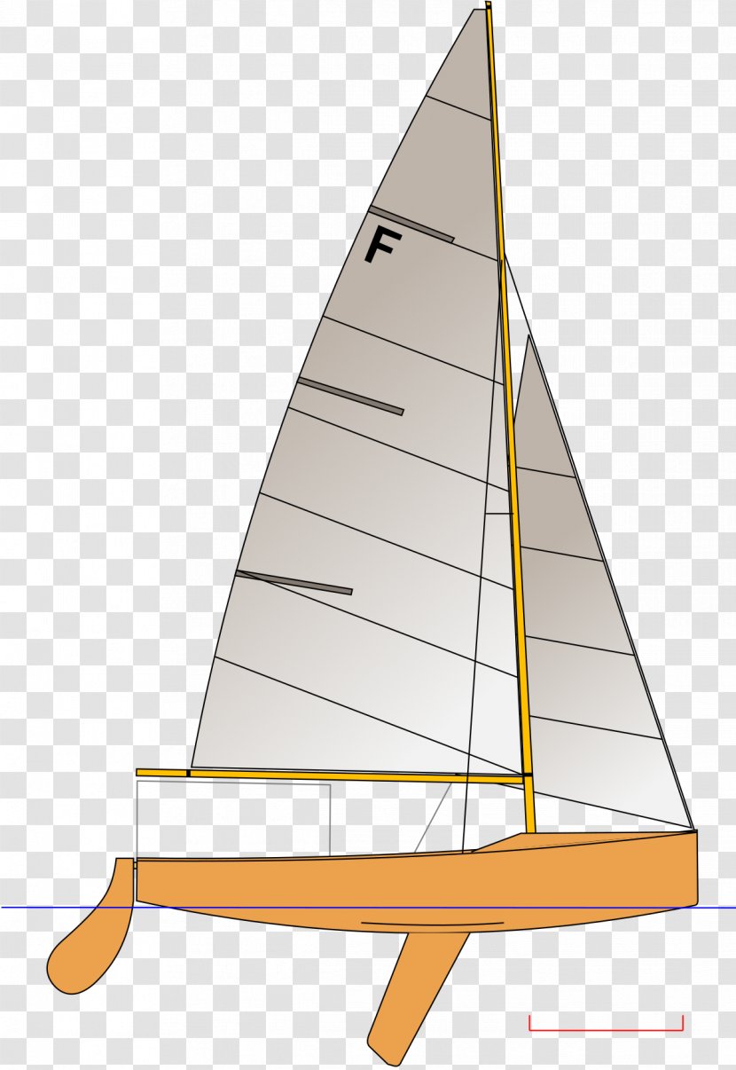 Dinghy Sailing Boat Firefly - Sail Transparent PNG