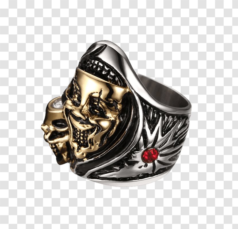 SAE 316L Stainless Steel Ring Skull - Rings Transparent PNG