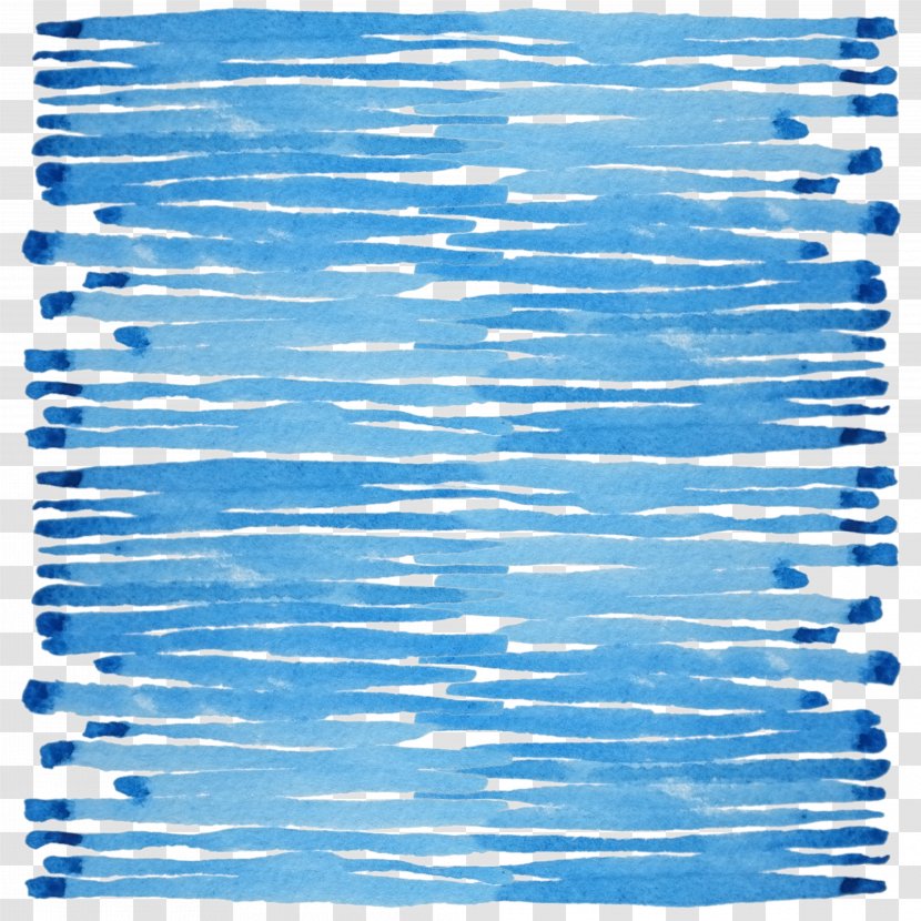 Watercolor Painting Blue Drawing - Color - Marker Pen Strokes Transparent PNG