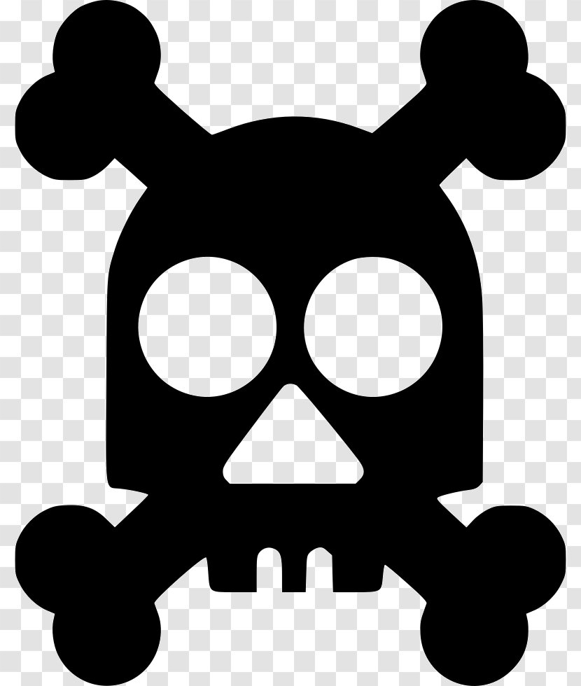 Skull And Crossbones - Black Transparent PNG