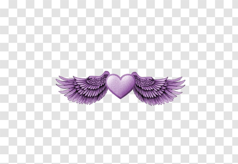 Purple Jewellery - Heart Wings Transparent PNG