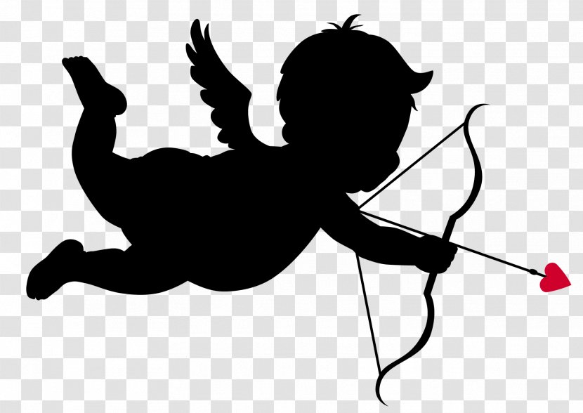 Valentines Day Cupid Heart Love Clip Art - Silhouette - Sad Cliparts Transparent PNG