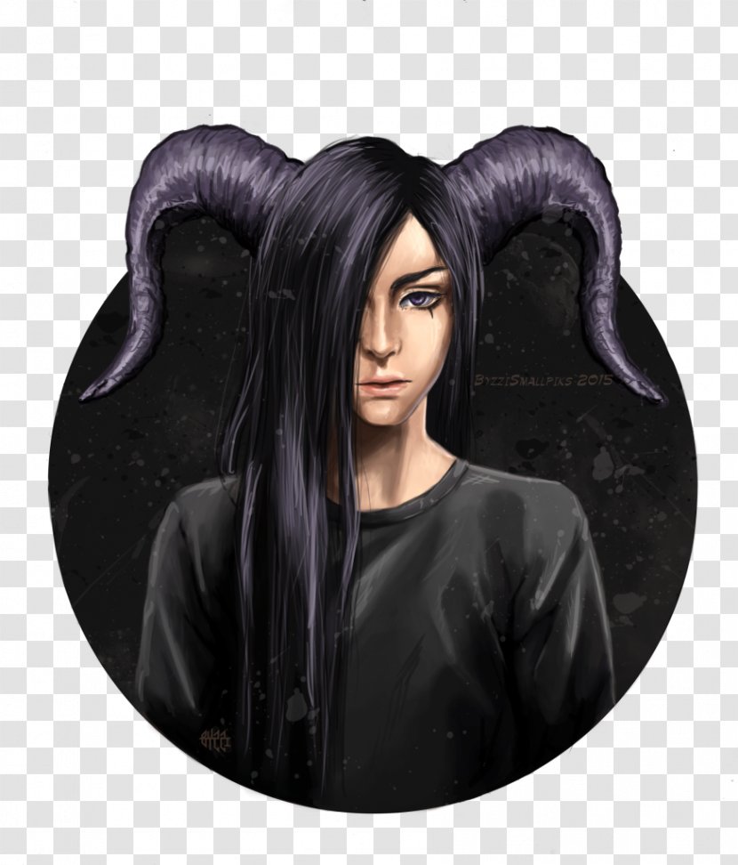 Wig Hair Coloring - Black - Purple Transparent PNG