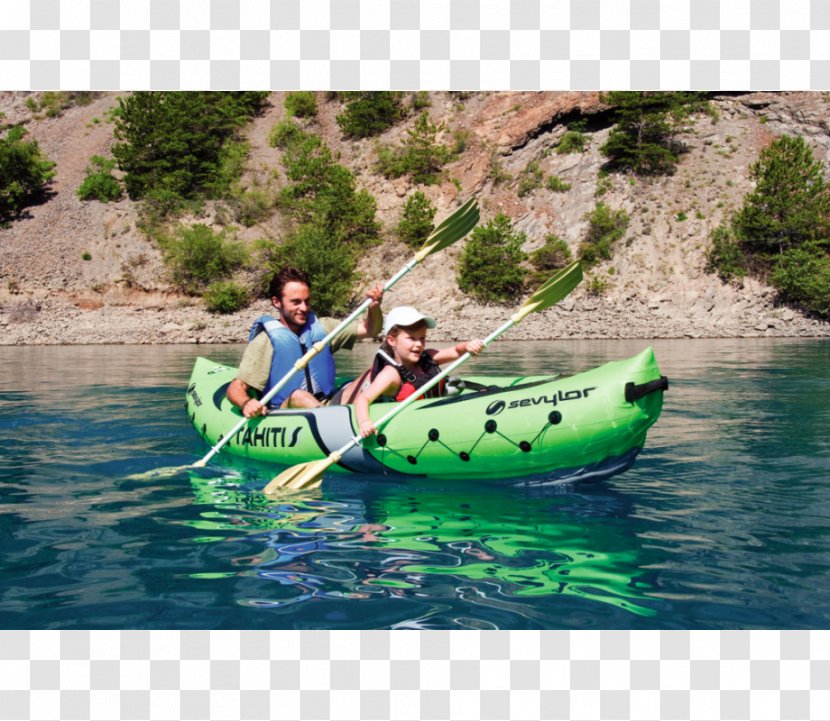 Sea Kayak Canoe Inflatable Boat Sevylor Tahiti - Watercraft - Paddle Transparent PNG