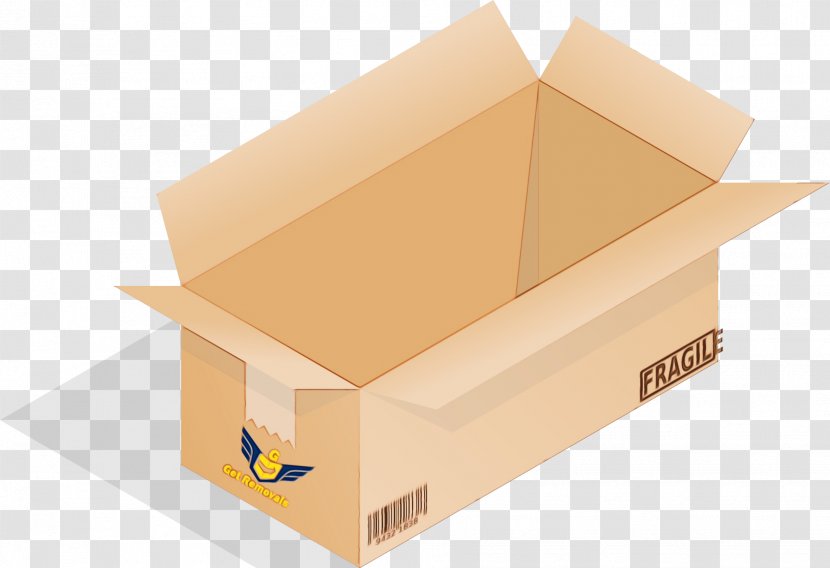 Box Carton Yellow Shipping Cardboard - Office Supplies Paper Product Transparent PNG