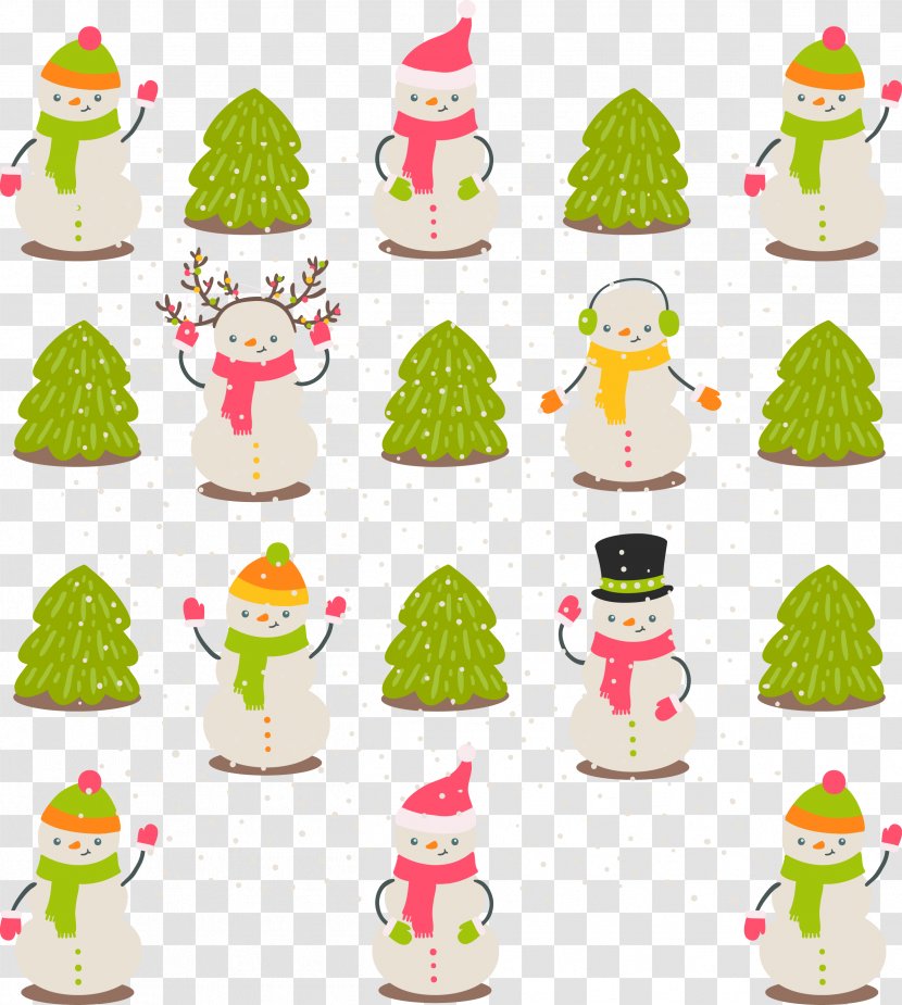 Christmas Tree Rudolph Snowman Clip Art - Beautiful Transparent PNG