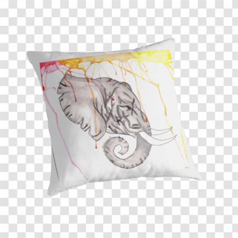Throw Pillows Cushion FaZe Clan Material - Elephant Watercolor Transparent PNG