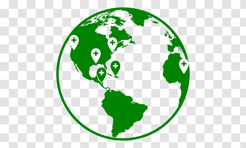 Globe World Map Earth Fox School Of Business And Management - Blank - Green Cross Transparent PNG