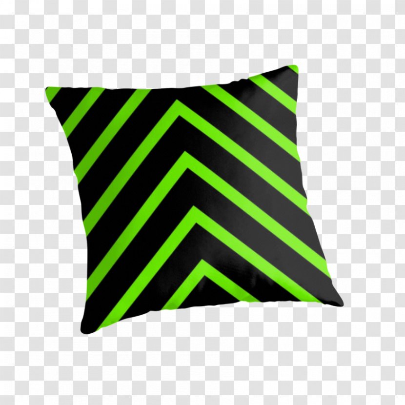 Throw Pillows Cushion Line - Pillow - Green Chevron Transparent PNG
