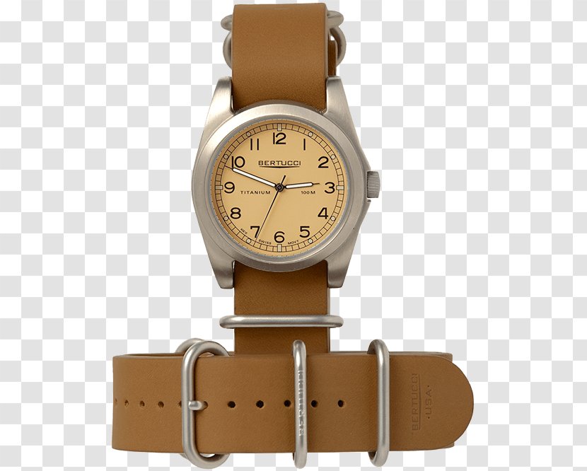 Watch Strap Leather Tan - Khaki Transparent PNG