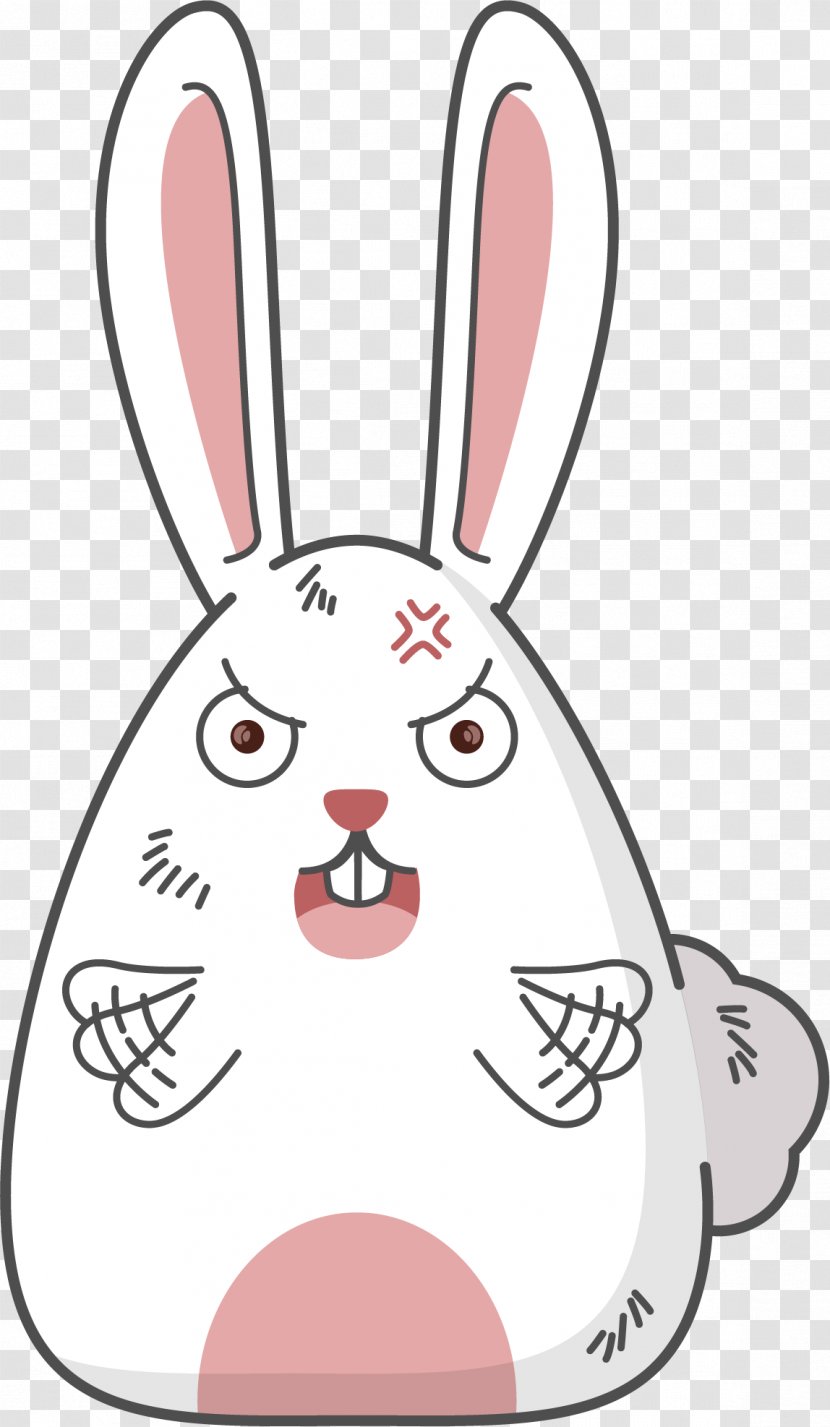 Domestic Rabbit Laughter Sticker Clip Art - There Is Little Anger Transparent PNG