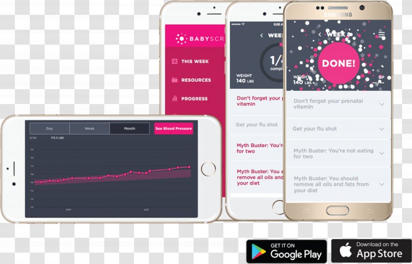 Smartphone Babyscripts Prenatal Care Mobile Phones Health - Gadget Transparent PNG