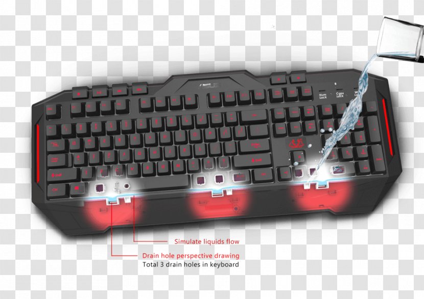 Computer Keyboard Mouse ASUS Cerberus Gaming Keypad MKII Black - Personal Transparent PNG