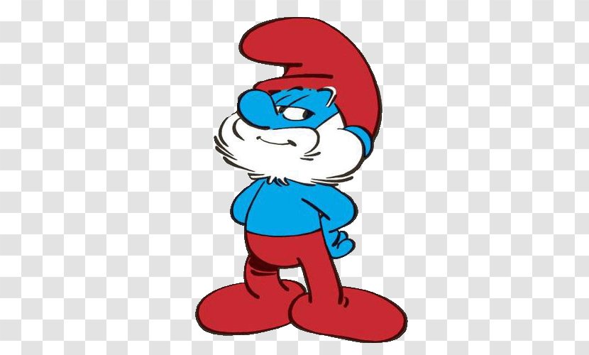 Papa Smurf The Smurfs Grouchy Character YouTube - Watercolor - Frame Transparent PNG