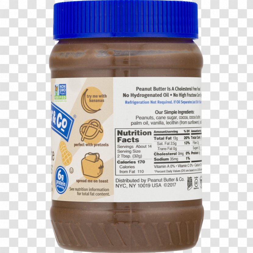 Peanut Butter & Co. Bonbon White Chocolate Nutrition Facts Label - Dark - Splash Transparent PNG