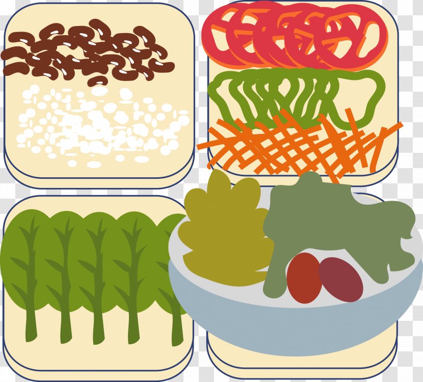 Bento Food Chart - Salad Making Flowchart. Transparent PNG