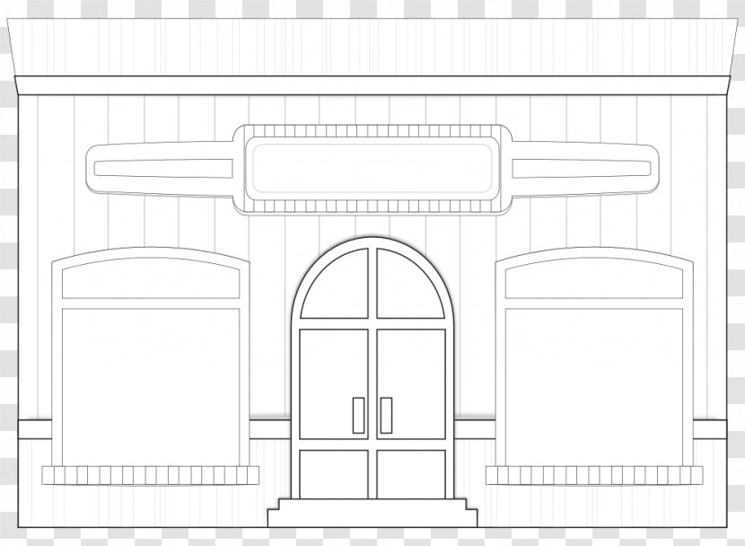 Paper White Drawing Arch Facade - Diagram - House Vector Transparent PNG
