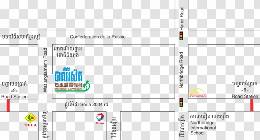 Bali Resort And Apartment Northbridge International School Cambodia Posenchey Street 2004 Map Transparent PNG