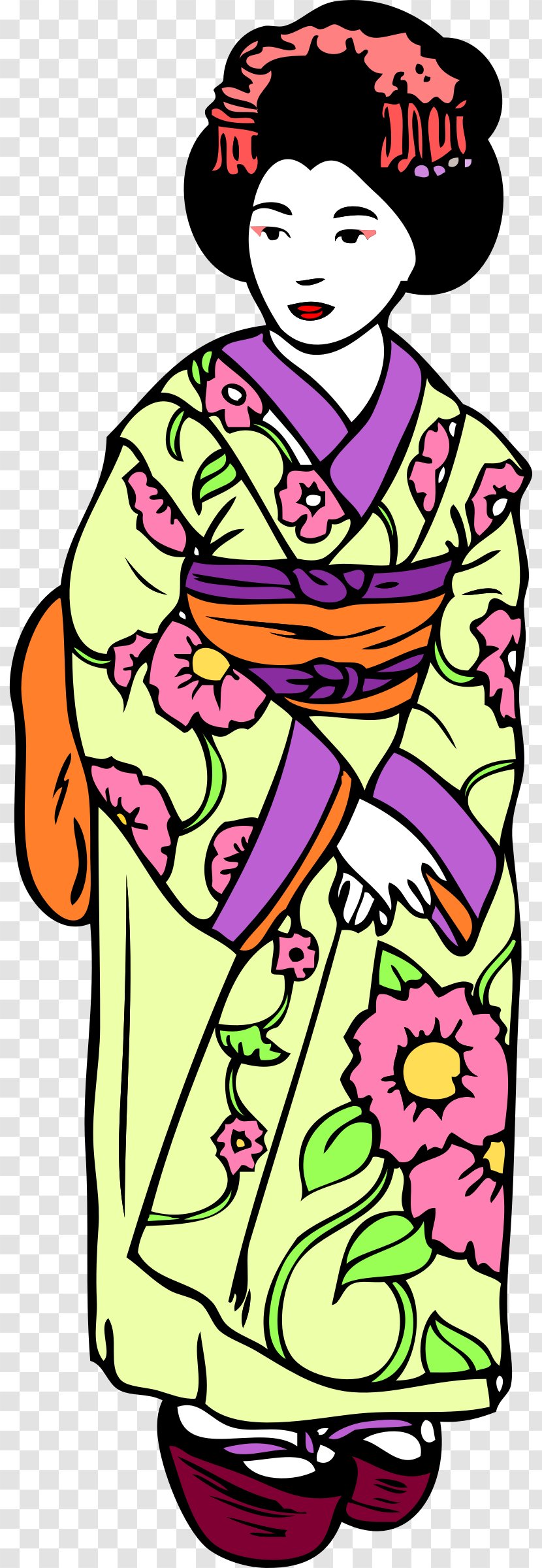 Geisha Japanese Art Drawing Clip - Profession Transparent PNG