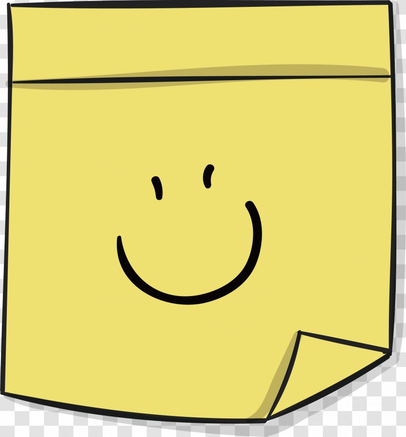 Post-it Note Smile Computer File - Text - Yellow Sticky Transparent PNG