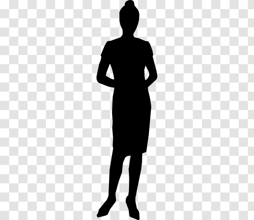 Silhouette Woman Clip Art - Standing Transparent PNG