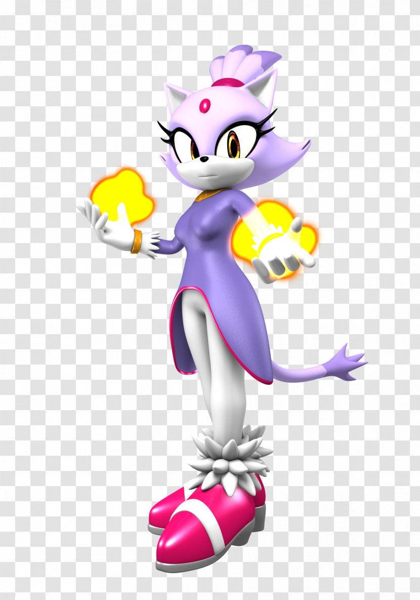 Blaze The Cat Rouge Bat Tail Sonic Hedgehog - Art Transparent PNG