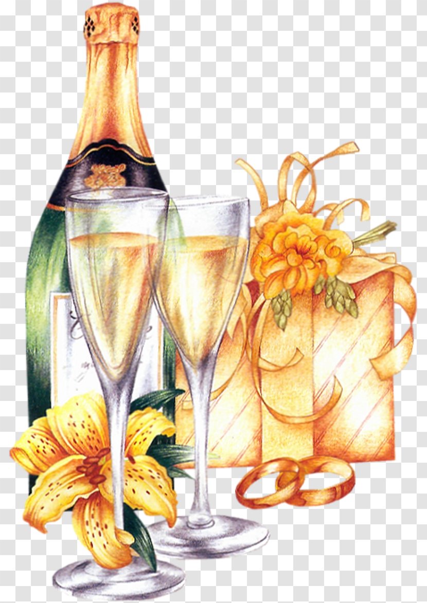 Champagne Glass Birthday Toast Carte D'anniversaire Transparent PNG