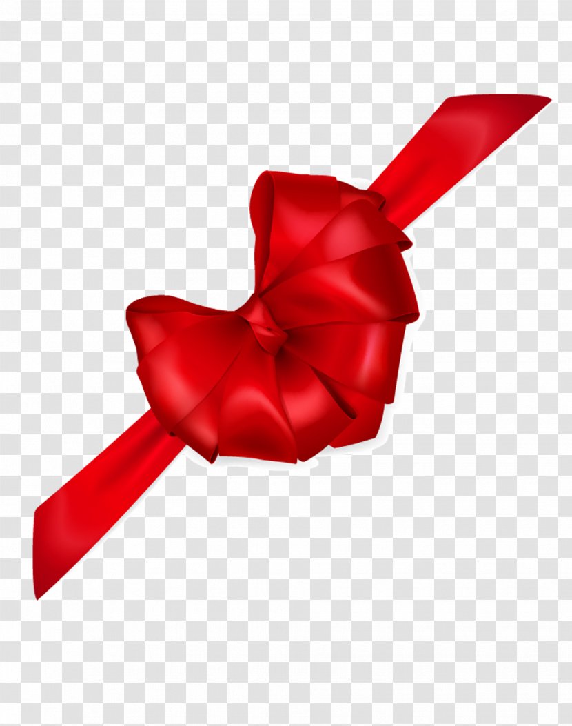 Ribbon Red Clip Art - Bow Transparent PNG